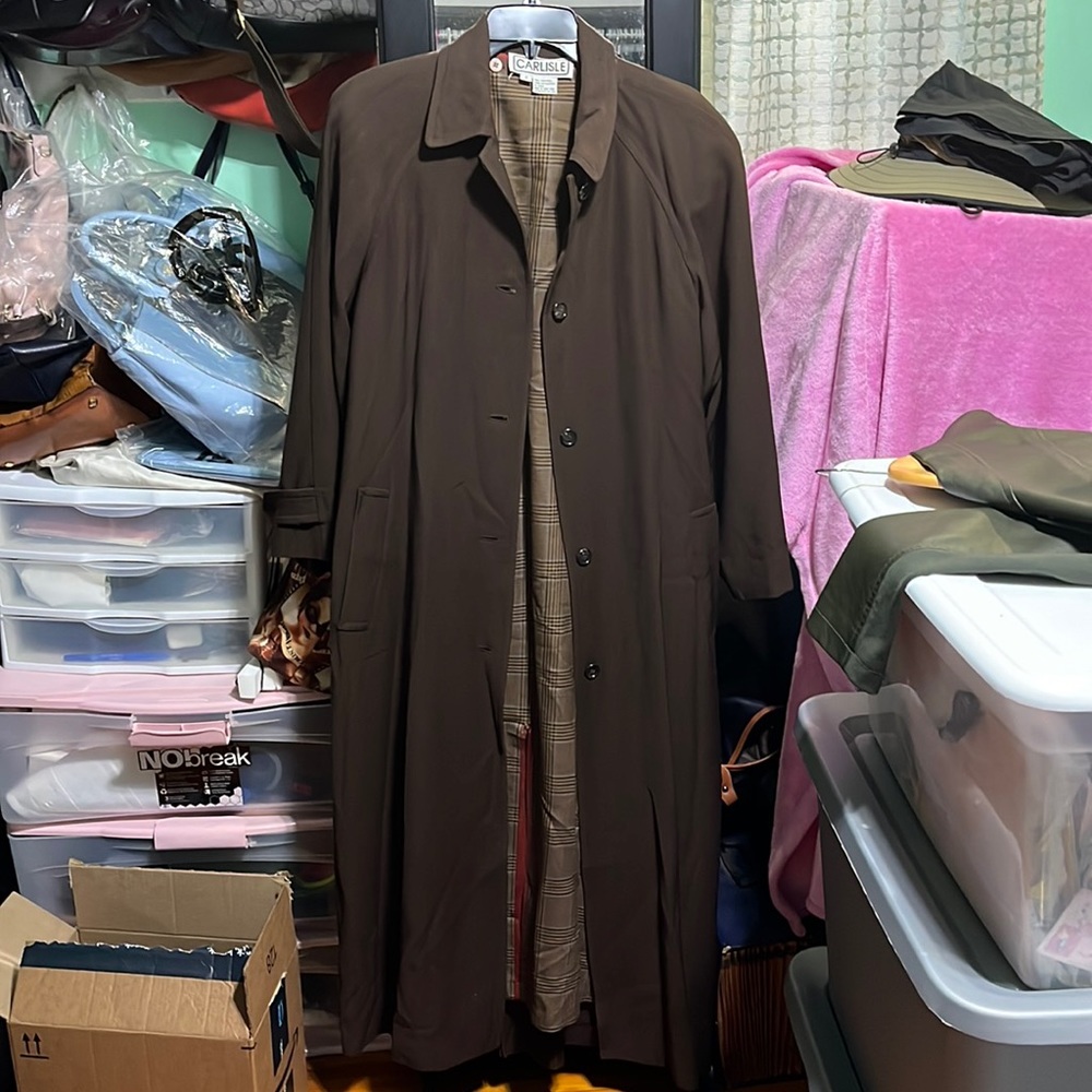 Espresso Brown full length wool coat